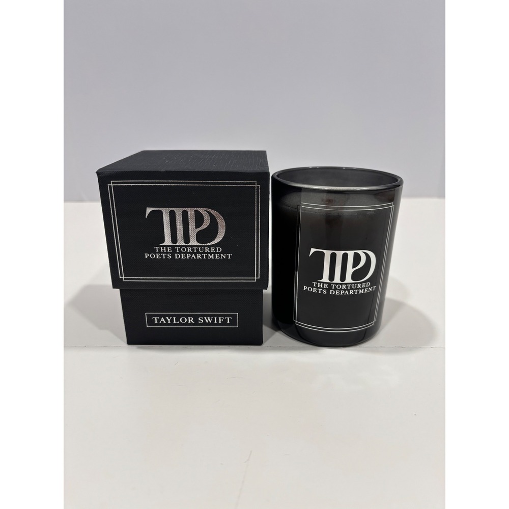Taylor Swift The Tortured Poets Department TTPD Smoked Glass Candle and Box